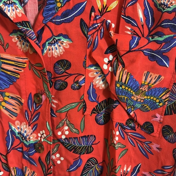 Anthropologie Super Nice Letters Elysa Buttondown Large - Picture 7 of 9